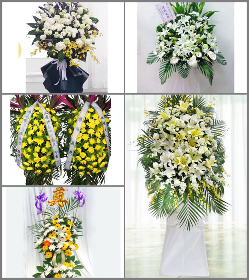 云南普洱江城县宝藏乡白事花篮预定